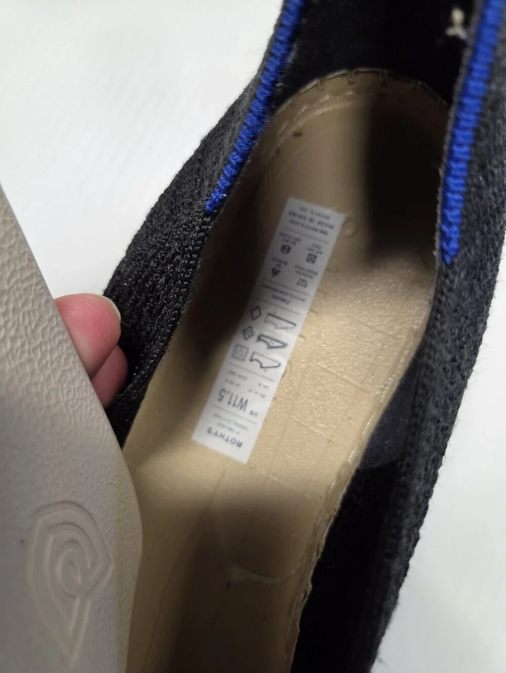 Rothy’s Women’s Boardwalk Espadrille Flats Black Knit Size 11.5